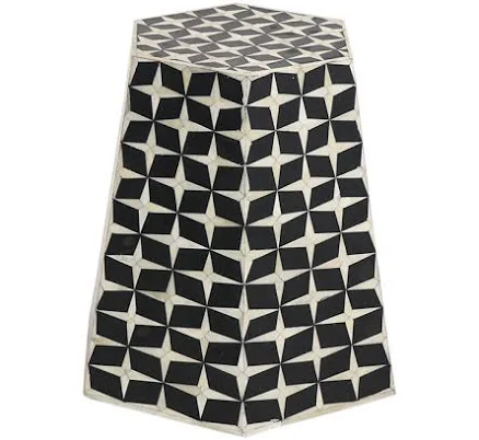 Hexagonal Bone Inlay Table