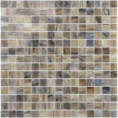 Beige and Brown Mixed Glass Mosaic Tiles