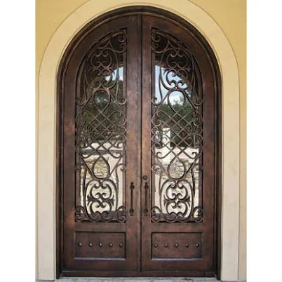GID Gold Bronze Wrought Iron Front Door