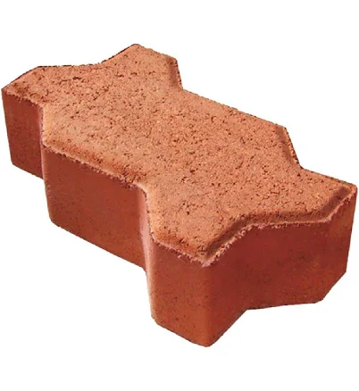 Interlocking Red Concrete Wave Paver