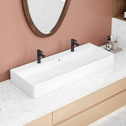 Eridanus Turner 44 in. White Vitreous...