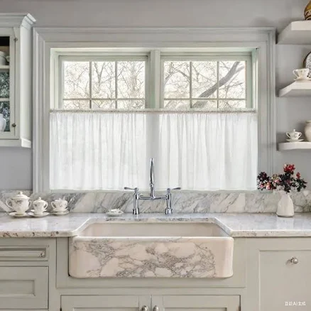 Custom Cafe Curtains Linen