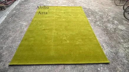 Solid Lime Green Tufted Rug | Chartre...