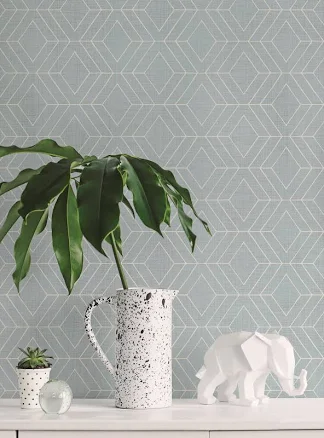 Diamond Geometric Art Deco Lines Wall...