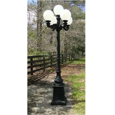 9.5 Ft 5 Arm Victorian Pole Light for...