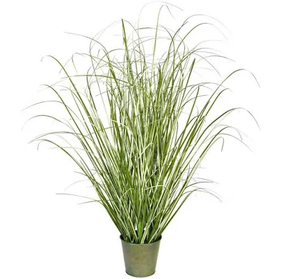 Beachcrest Home Faux Green Grass Decor