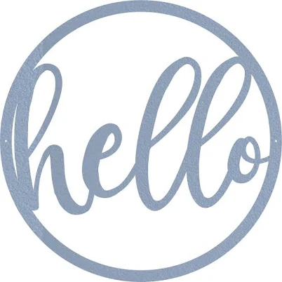 Badger Steel USA Hello Round Sign