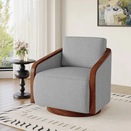 Modern Upholstered Swivel Accent Chair