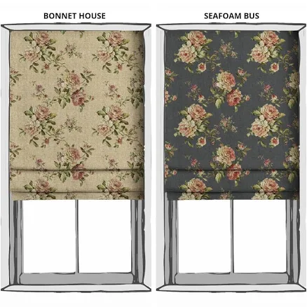 Floral Roman Shades. Blackout Option....