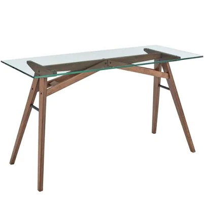Modway Steadfast Glass Top Office Desk