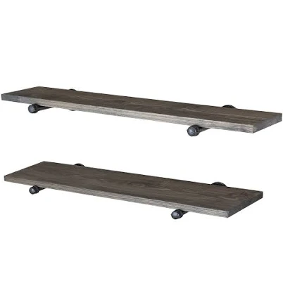 Pipe Decor Dark Brown 36 W Solid Wood...