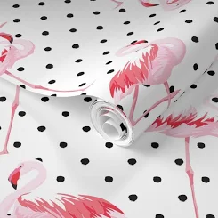 Removable Wallpaper 2ft Pink Flamingo...