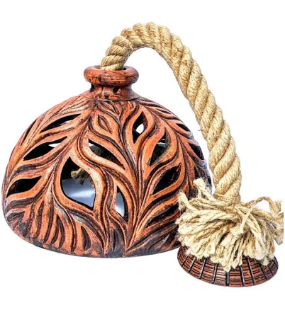 Handmade Terracotta Pendant Light: Ru...