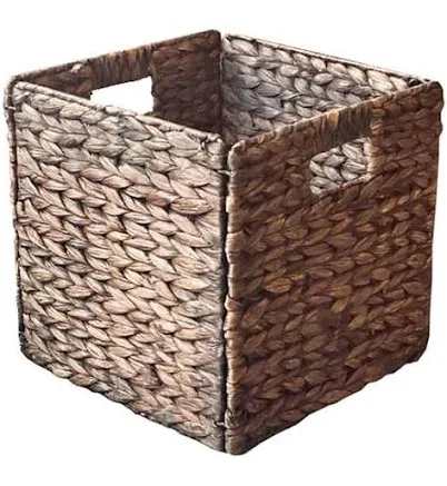 At Home Brown Arrow Weave Storage Basket