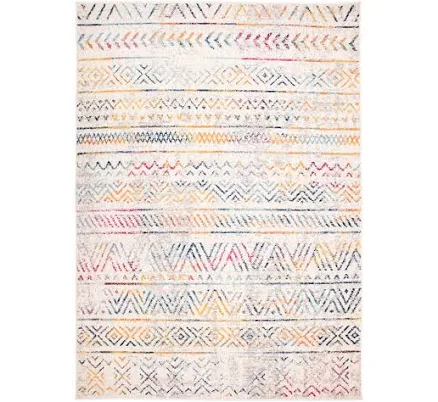 Geometric Distressed Bohemian Area Rug