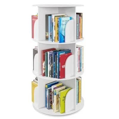 SpaceAid 3 Tier Rotating Bookshelf Tower