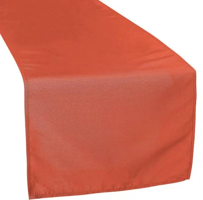CV Linens Rust Polyester Table Runner