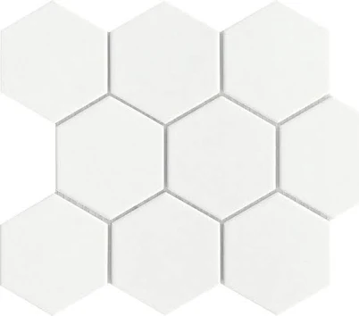 White Hexagon Matte 3