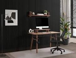 American Walnut Live Edge Desk: Moder...