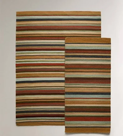 Zara Home Striped Colored Area Rug Mu...