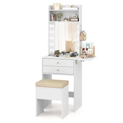 Costway Vanity Desk with Mirror, Ligh...