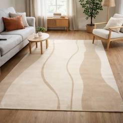 Modern Wavy Stripe Area Rug
