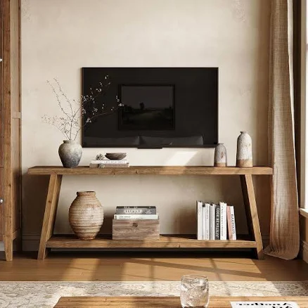 Tribesigns 63-Inch 2-Tier Farmhouse T...