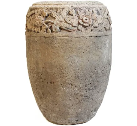 Balinese Carved Garden Pot POTS-0007