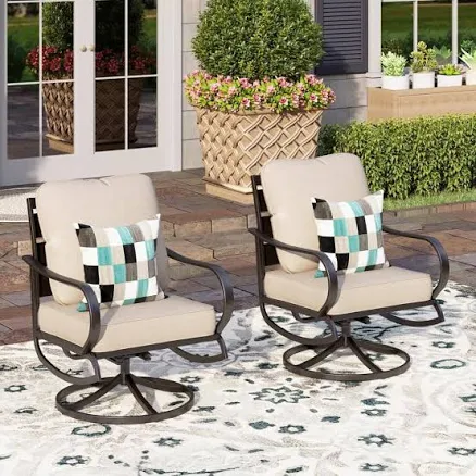 Phi Villa Outdoor Patio Swivel Lounge...