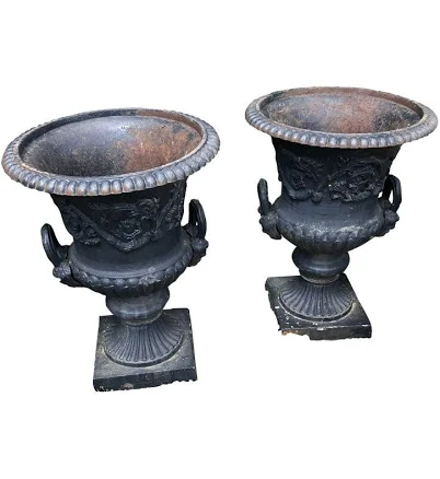 Antique Large Capagna Form Black Cast...