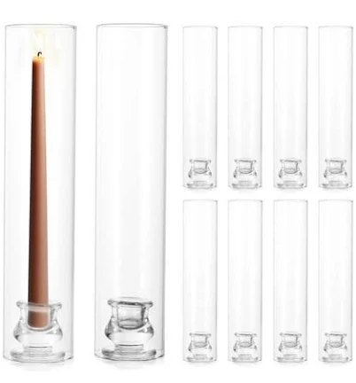 Glasseam Set of 10 Clear Glass Taper ...