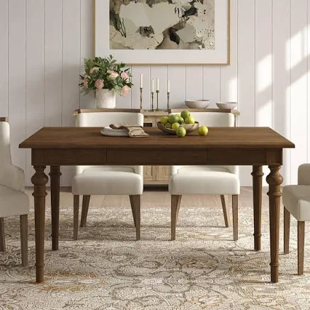 Terence Farmhouse Dining Table with D...