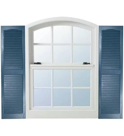 Alpha 14.5-in W x H Indigo Blue Louve...