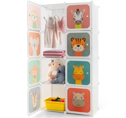 INFANS 8-Cube Kids Wardrobe Baby Dres...