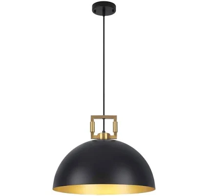 ADSENSTY 1-Light Black Single Metal D...