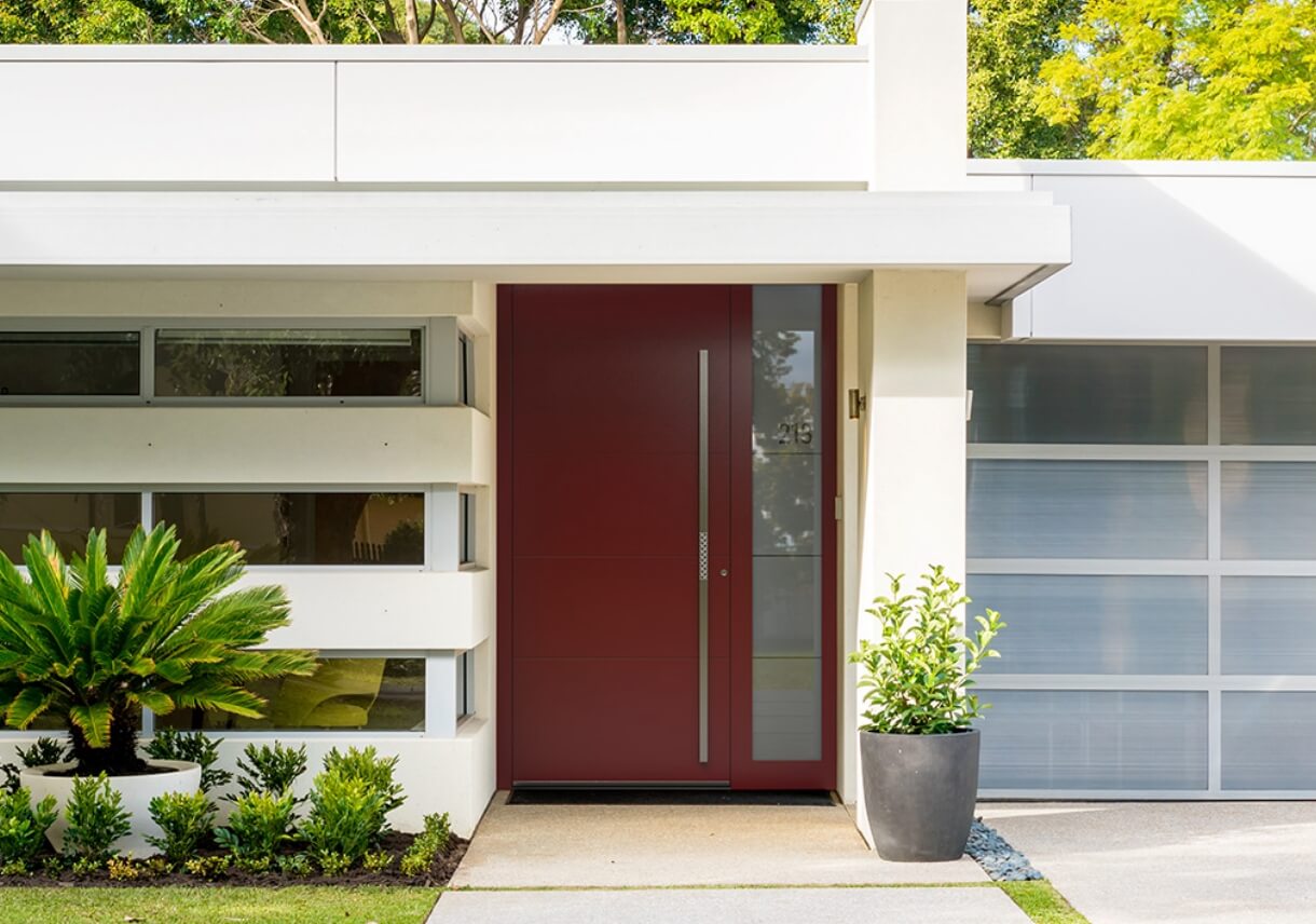 Red front door » breathtaking door designs | PIRNAR