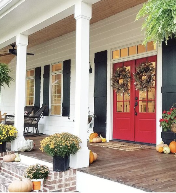 Red front door design ideas + inspiration - Christina Maria Blog