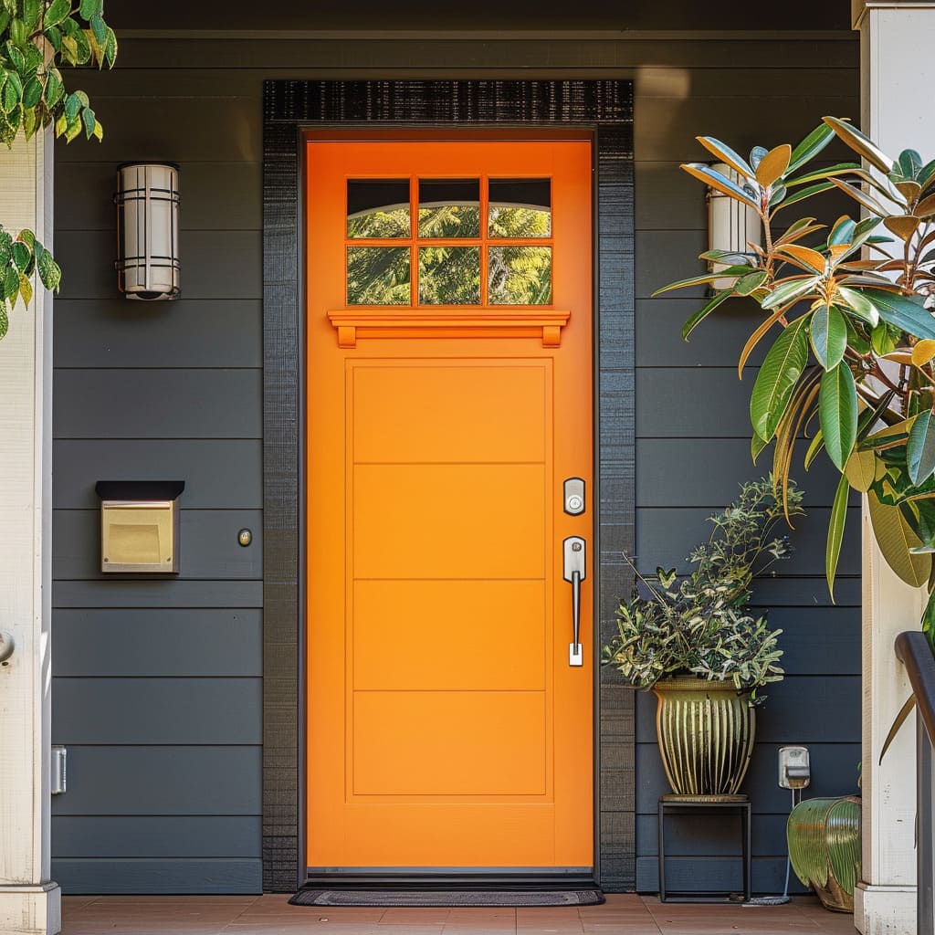 Stylish Entry Door Ideas on a Budget with Bold Colors |
