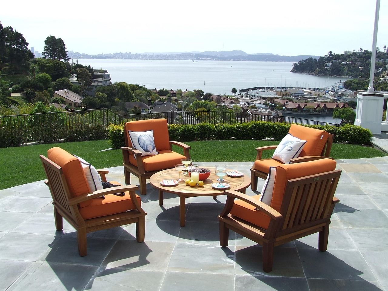 teak, teak patio furniture, teak furniture, patio set, patio furniture, patio, view, tiburon, luxury, outdoor living, patio furniture, patio, patio, patio, patio, patio