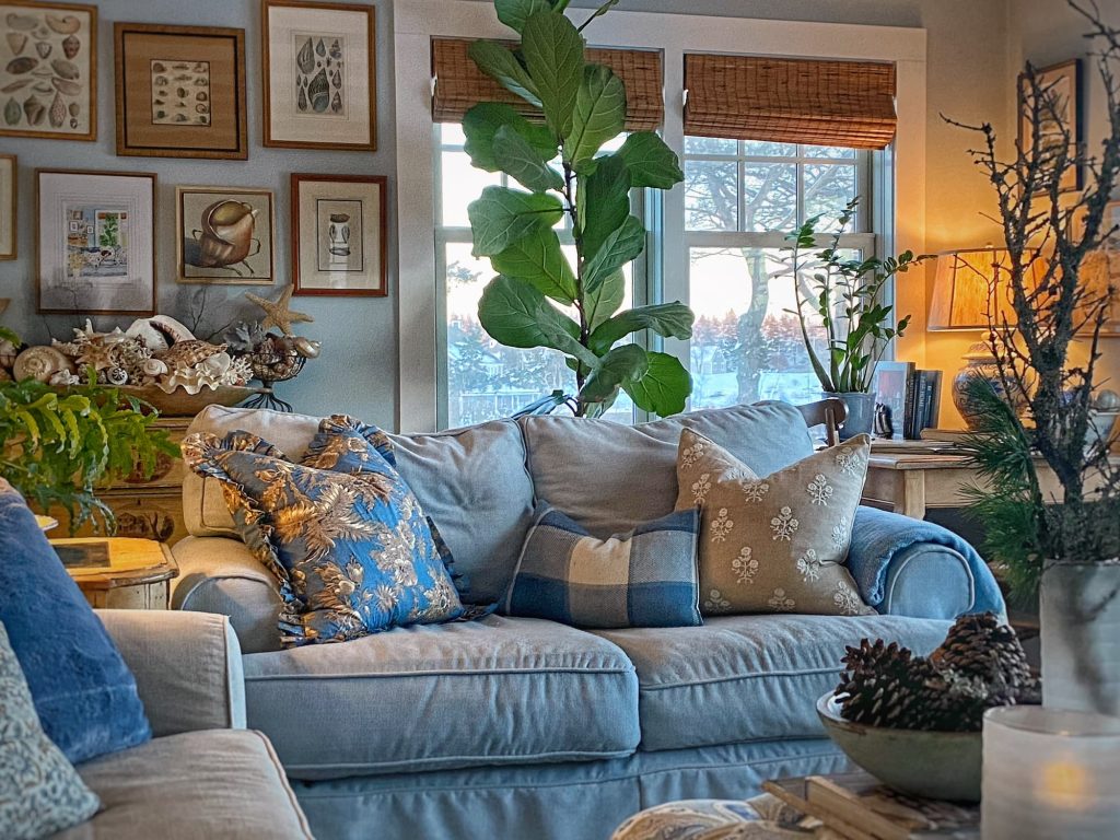 Winter Blues | Cozy Living Room Inspiration In My Signature Color - Molly in Maine