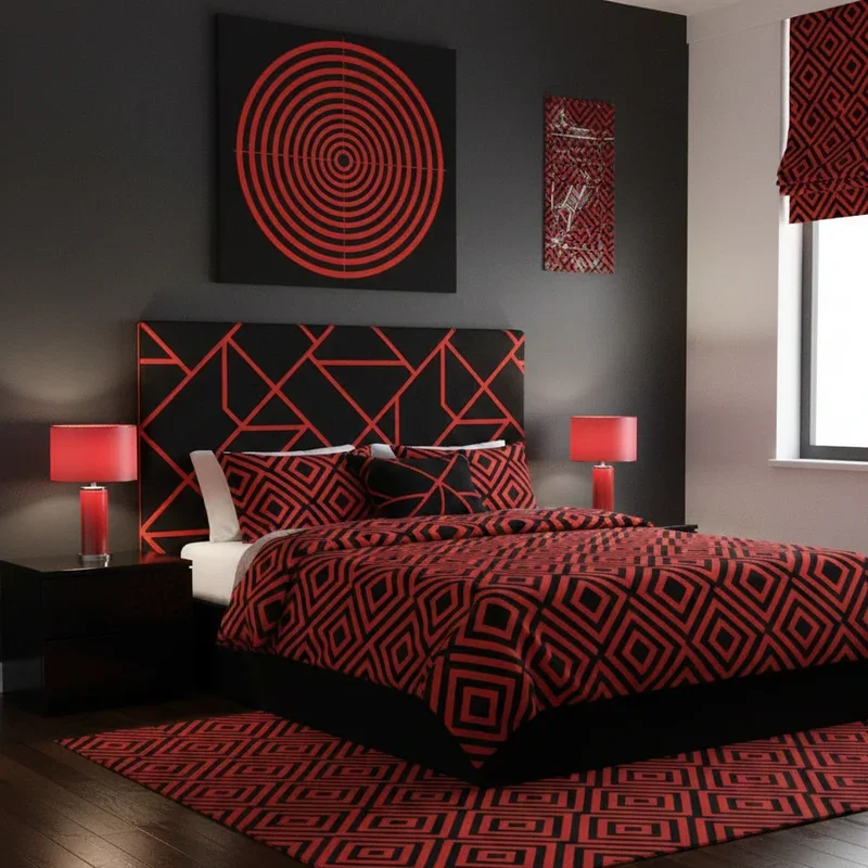 15 Red and Black Bedroom Ideas for Bold Modern Style