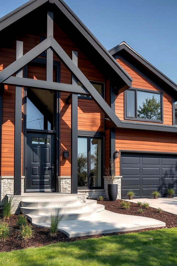 22 Dark Brown House With Black Trim Exterior Ideas - Lost At E Minor