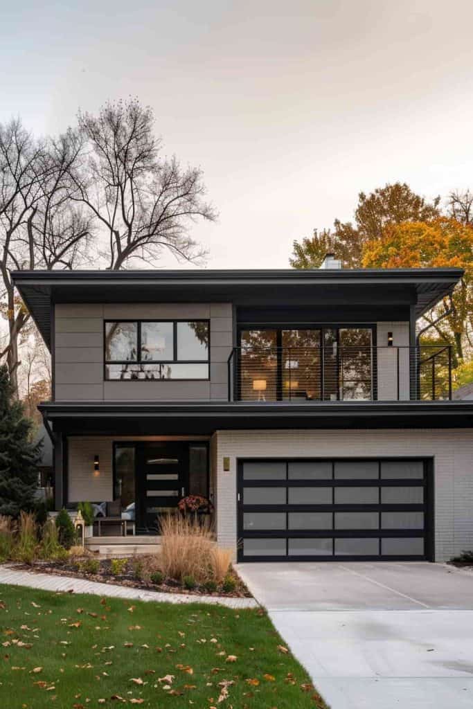 39 Gorgeous Gray Houses With Black Trim