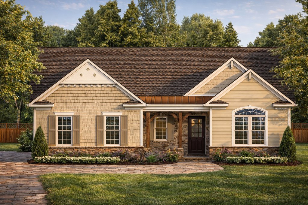 Bungalow Style House Plan - 3 Beds 2 Baths 2142 Sq/Ft Plan #1053-83 - BuilderHousePlans.com