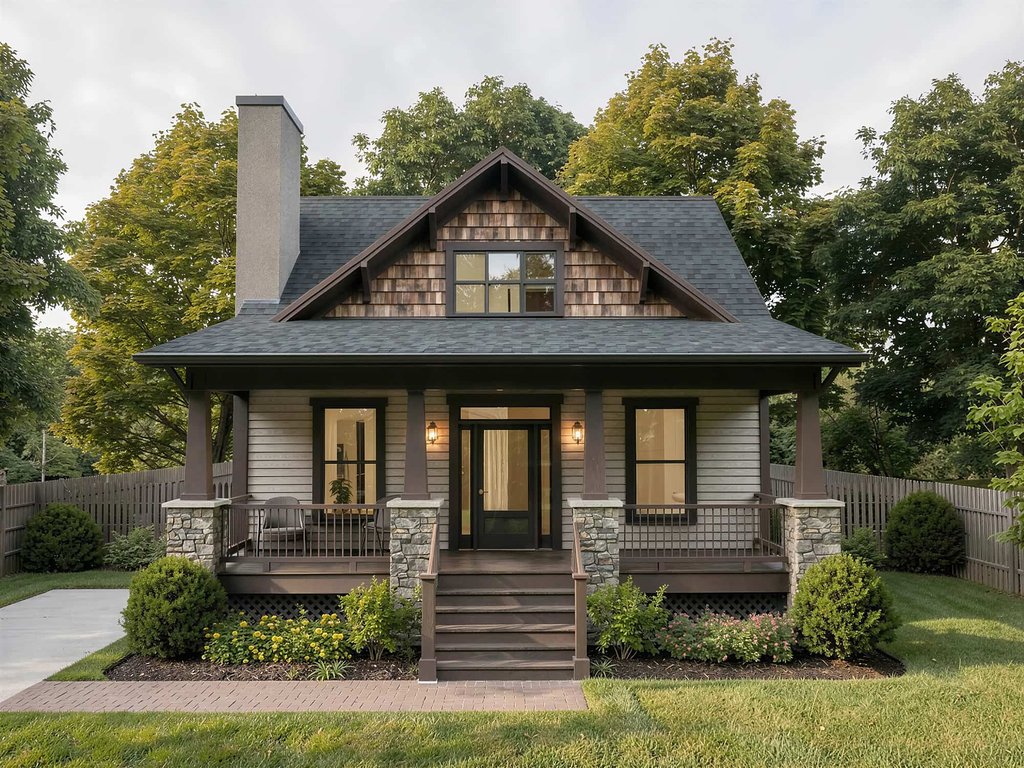 Bungalow Style House Plan - 3 Beds 2.5 Baths 1525 Sq/Ft Plan #79-375 - BuilderHousePlans.com