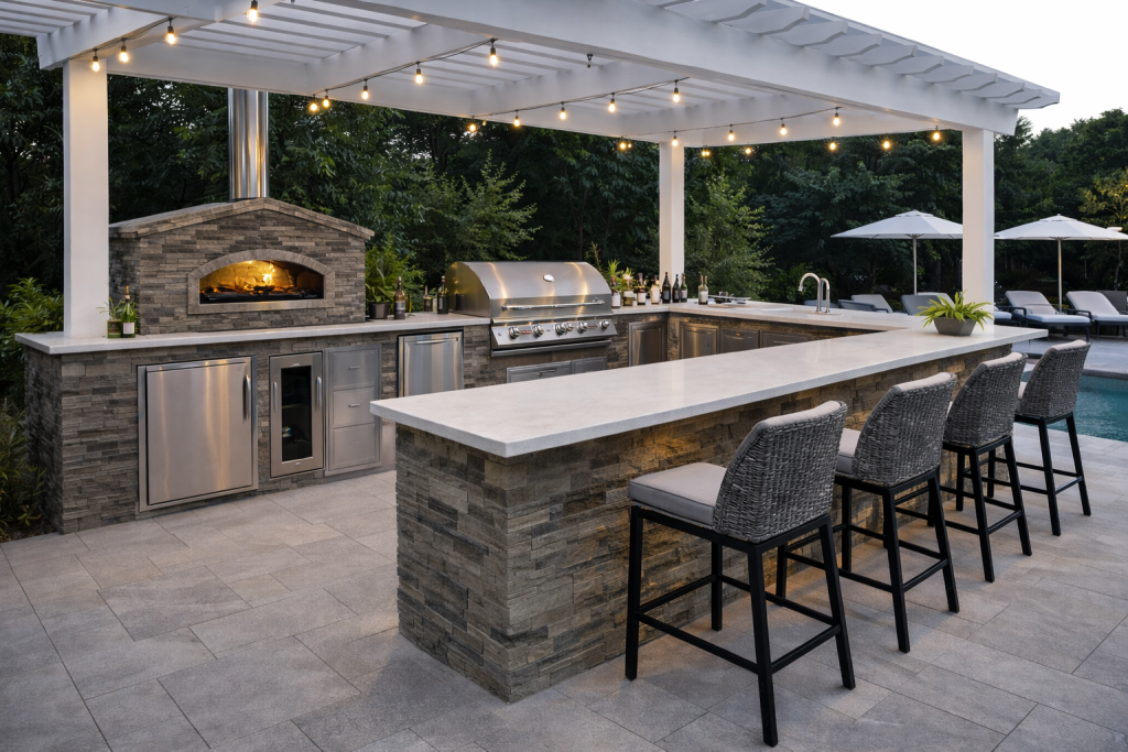 Custom Outdoor Kitchen Design Build Charlotte | Coogan's Design-Build