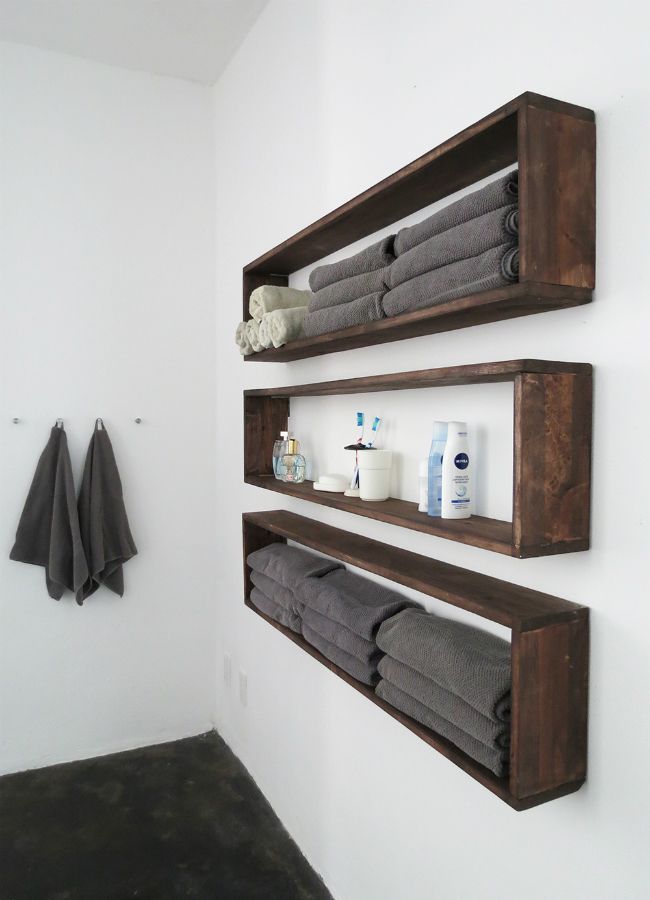 DIY Bathroom Shelves Offer Stylish Storage For Tight Spaces