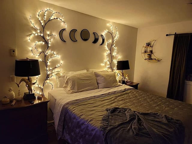 My latest update for my bedroom! I loves these lights add cozy vibes for my nights : r/HomeDecorating