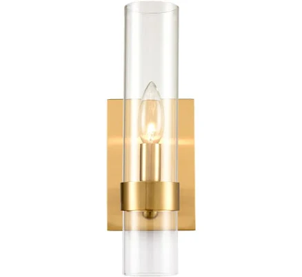 Claxy Brushed Gold 1 Light Wall Sconc...