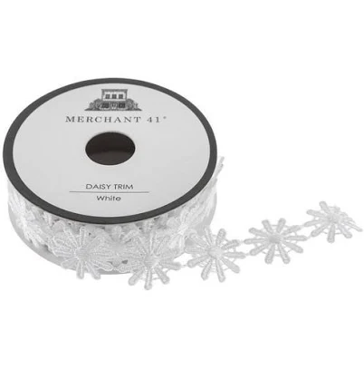 White Daisy Trim - 7/8